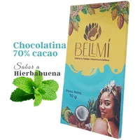 Chocolatina sabor a hierbabuena 70% cacao