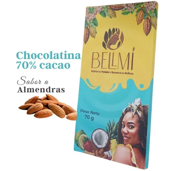 Chocolatina con Almendras 70% Cacao